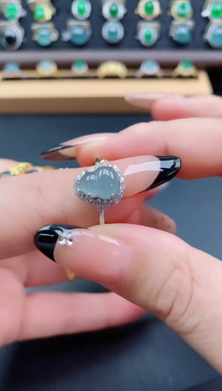 银S925镶嵌戒指翡翠21