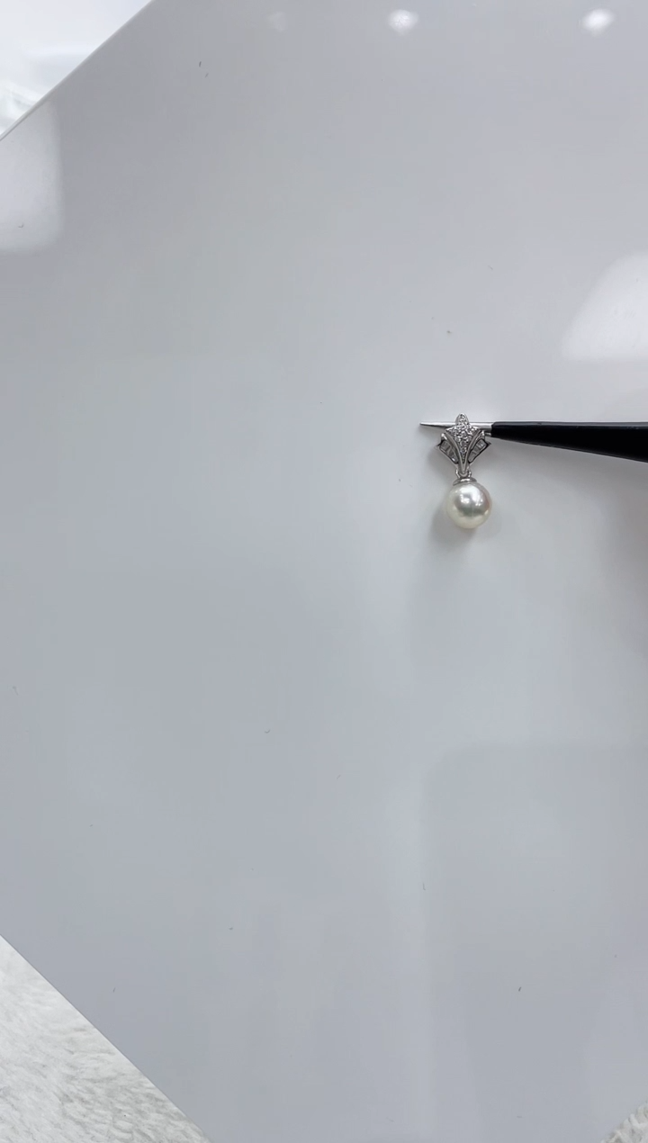 【闪购商品】海水珍珠吊坠(不含链)银S925镶嵌海水珍珠吊坠