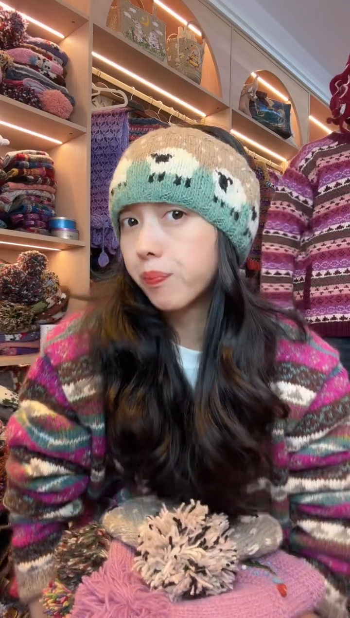 绵羊毛纯手工细羊毛发带肖恩羊