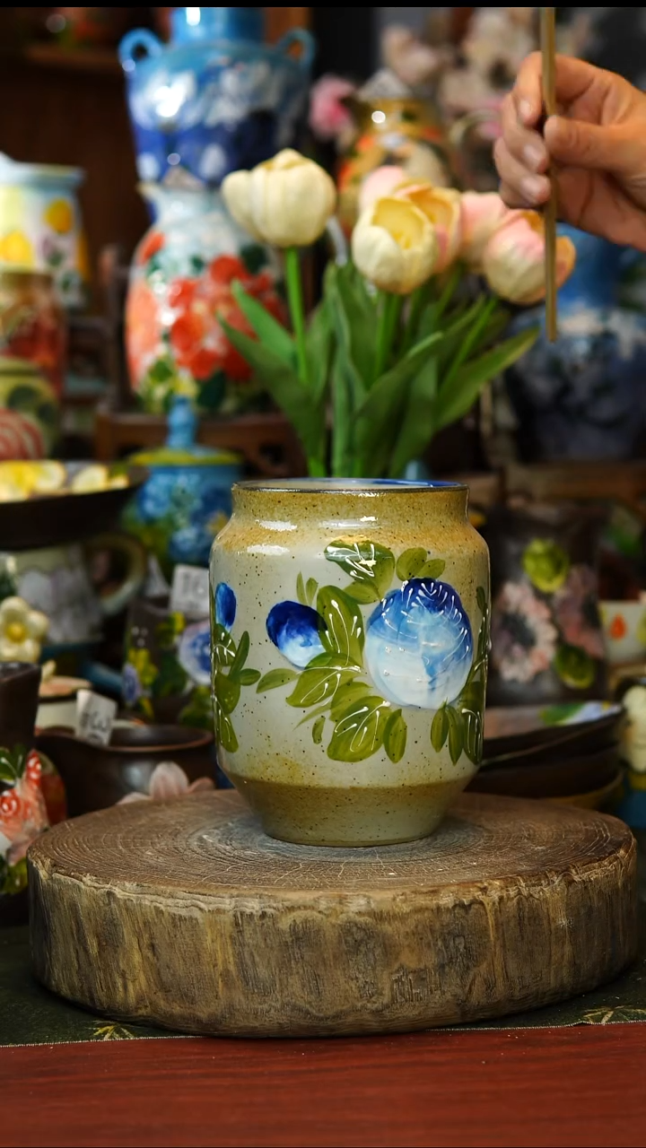 陶瓷187景德镇手工手绘釉下彩