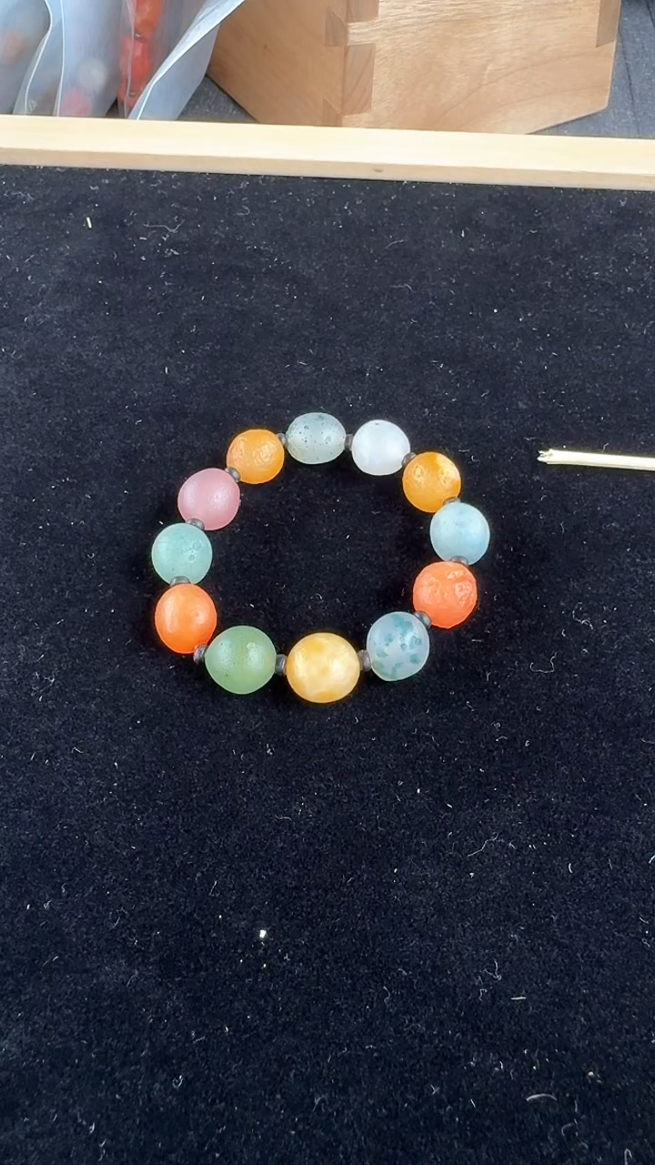 【闪购商品】玛瑙手链未镶嵌526号阿拉善地表原石玛瑙单圈手链