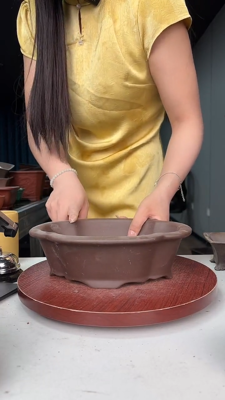 紫砂花盆浅草紫砂花盆