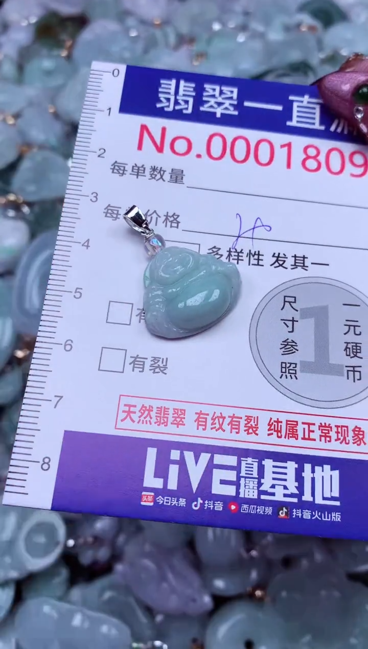 吊坠(不含链)未镶嵌翡翠1809