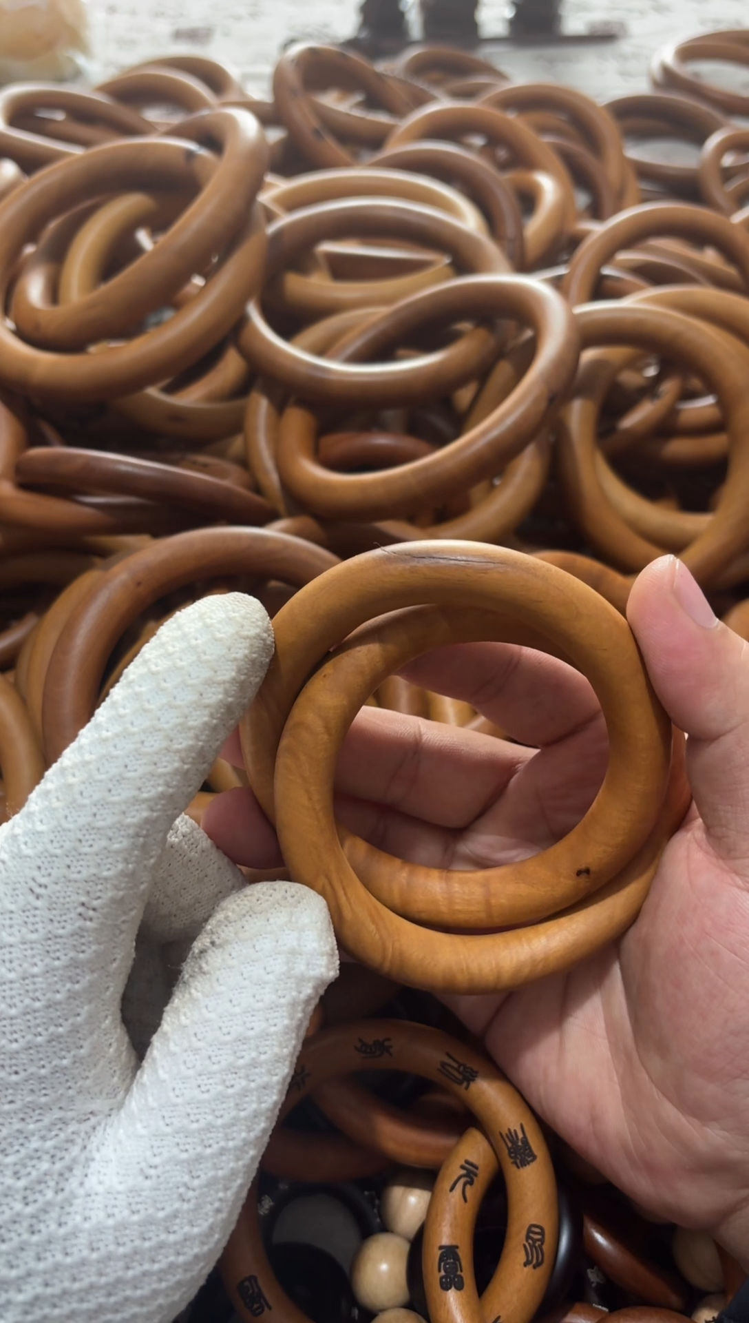 【闪购商品】枣木雷击枣木乾坤圈微瑕内径65不退不换