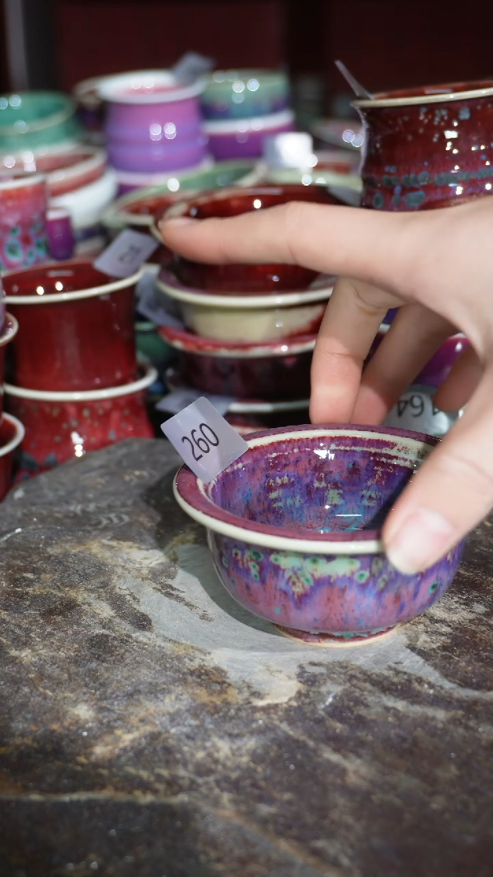 摆件陶精品窑变钧瓷茶器