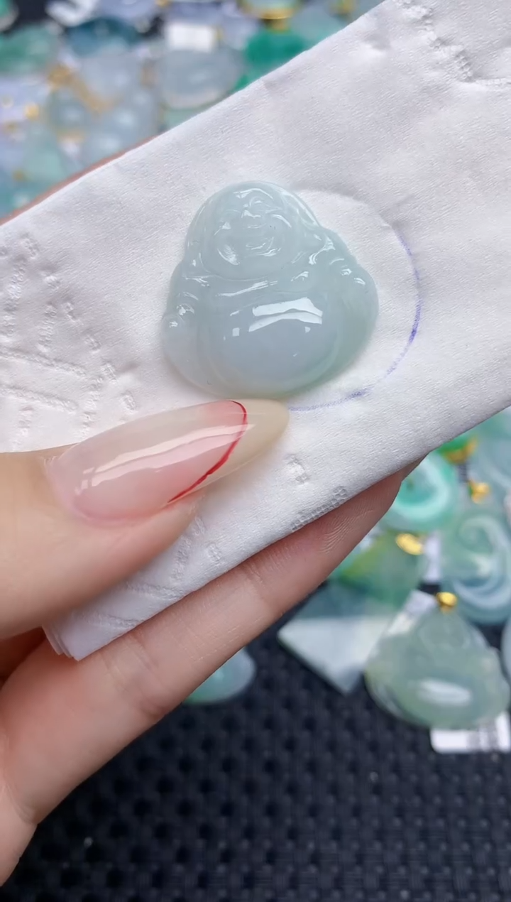 颈饰未镶嵌翡翠   天然翡翠A货  百元以上9米证书费自理