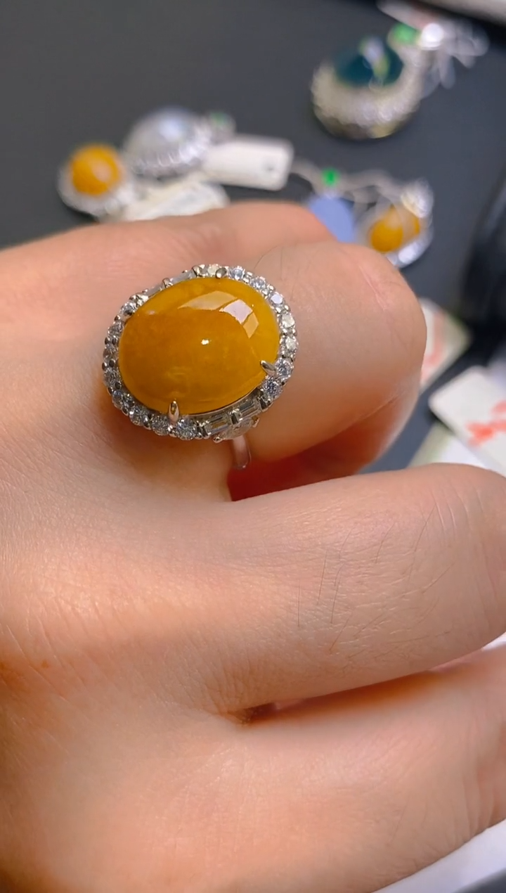 【闪购商品】翡翠耳饰银S925镶嵌天然A货翡翠1