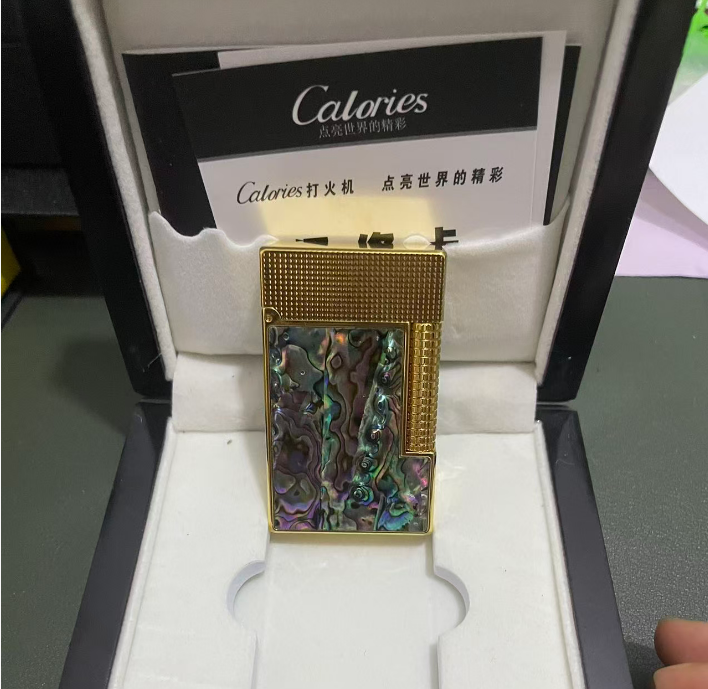 卡路双火鲍鱼贝朗声打火机男士清脆个性创意款式朗声黄铜一体奢华