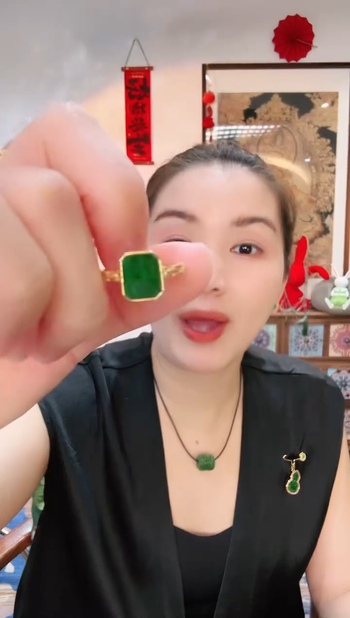 【闪购商品】翡翠颈饰银S925镶嵌戒指/多样性发货一件