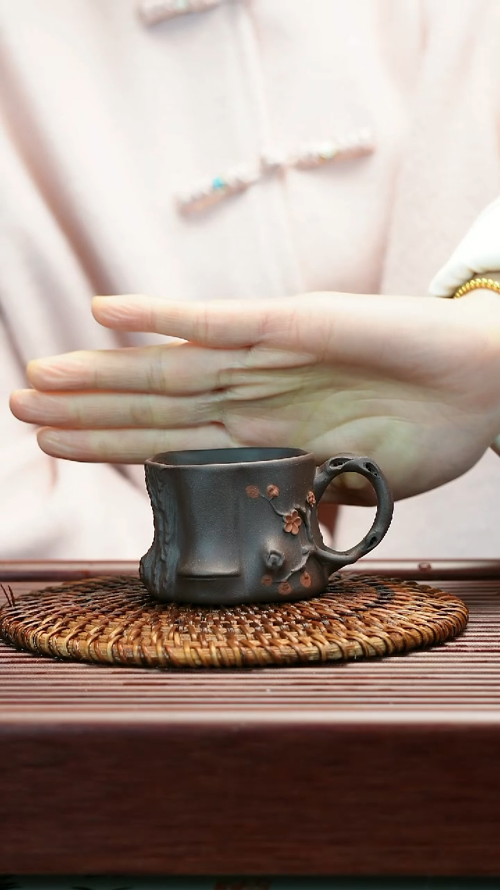 茶壶紫砂原矿底槽清  梅桩杯   120cc