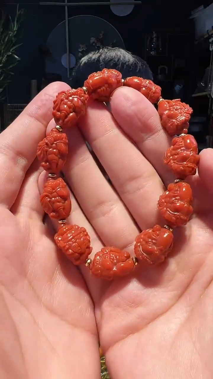 【闪购商品】南红玛瑙手串未镶嵌象鼻单圈