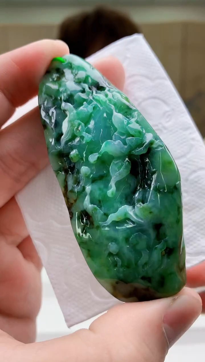 【闪购商品】定制翡翠未镶嵌4868bb-毛货挂件31