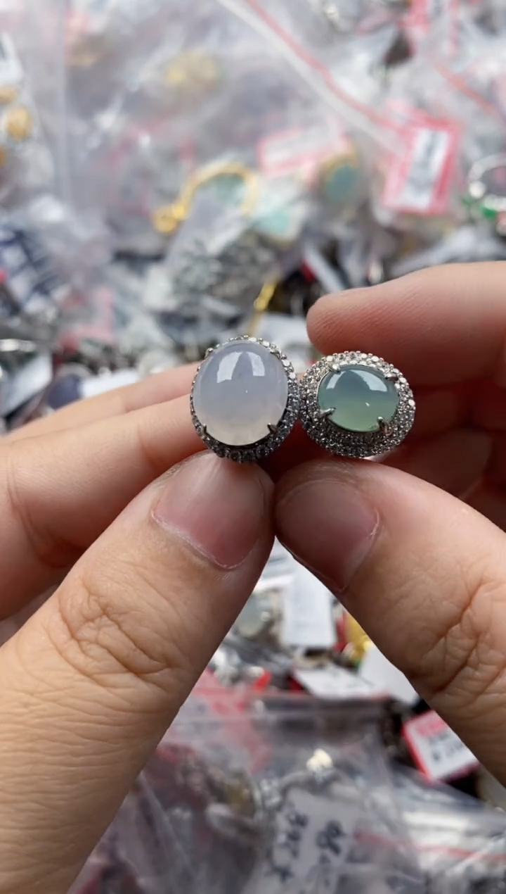 银S925镶嵌戒指翡翠1717   10