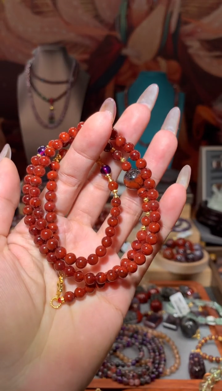 未镶嵌珠宝半成品水晶红极光万能链多样性发其1