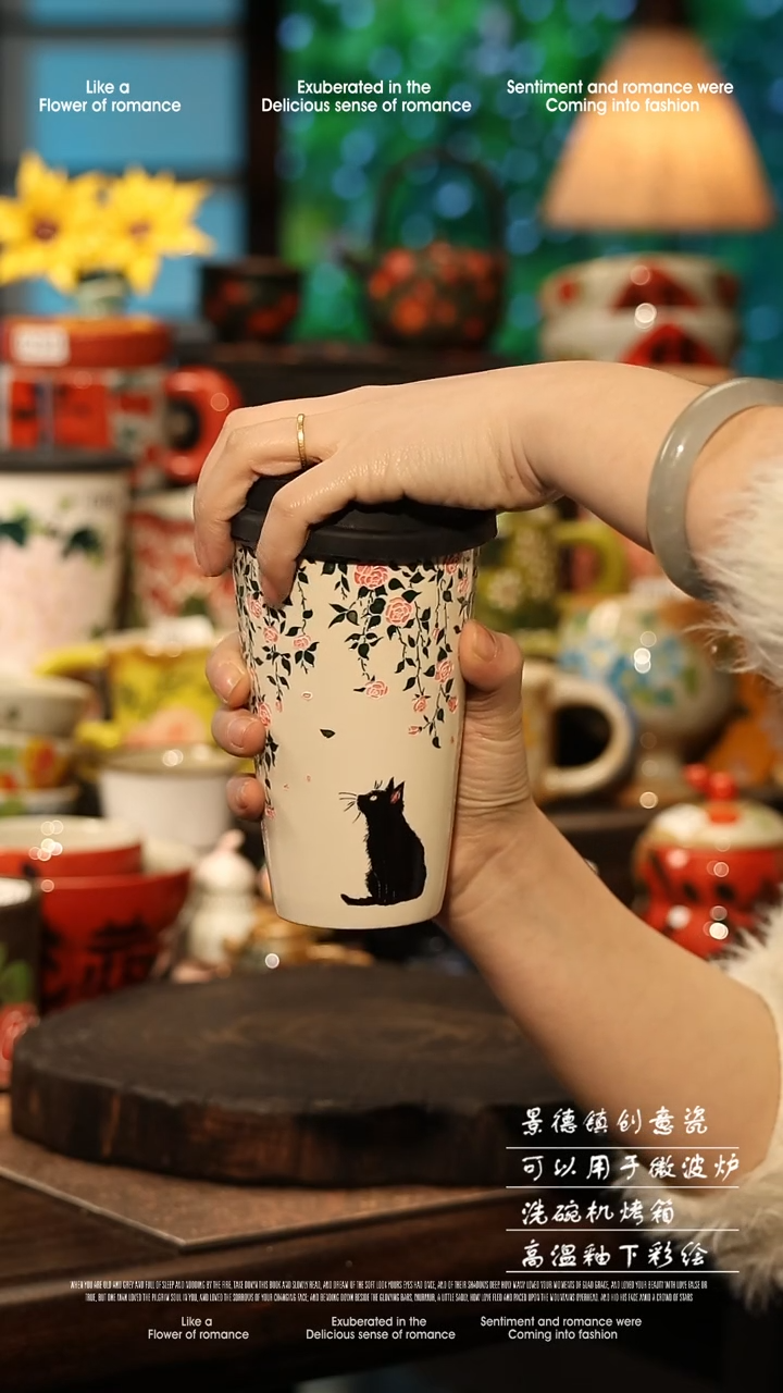 陶瓷景德镇高温釉下彩手工手绘款式@A0780@