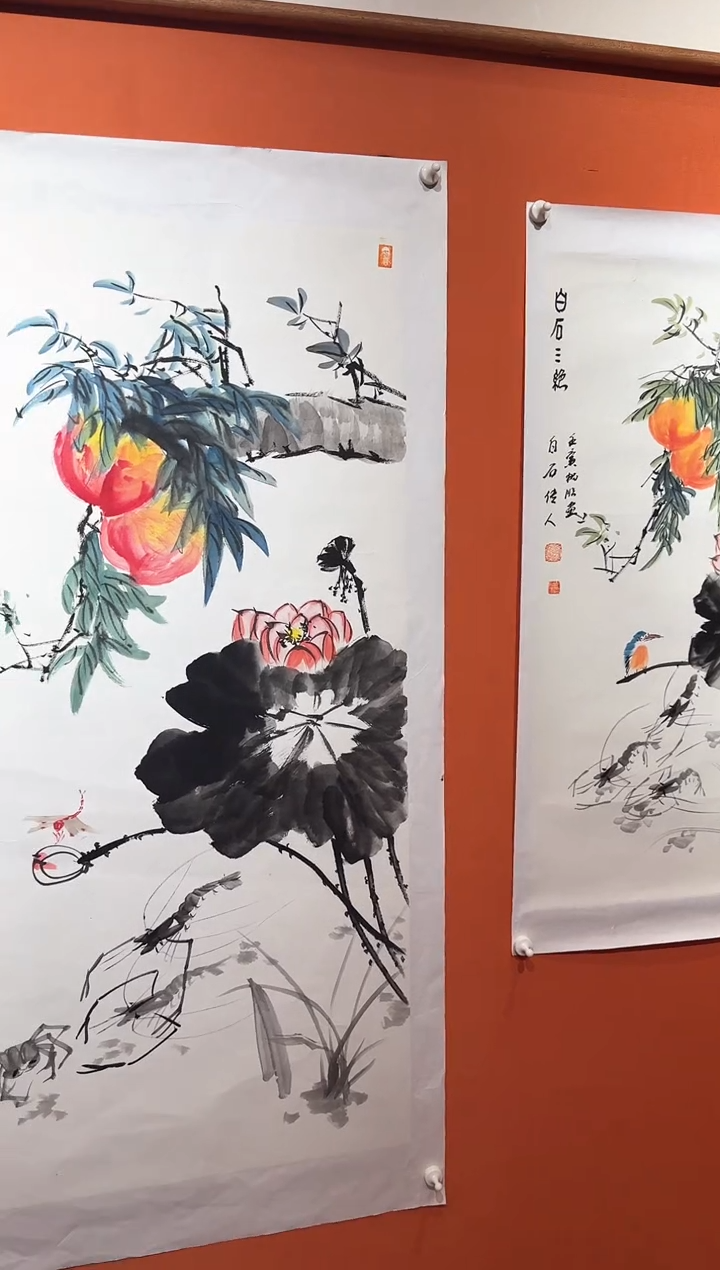 国画雷畅胜 带锦盒 白石三绝+白石五绝