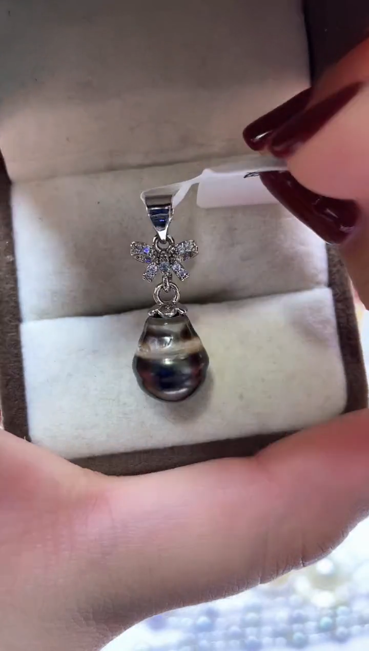 【闪购商品】海水珍珠吊坠银S925镶嵌1