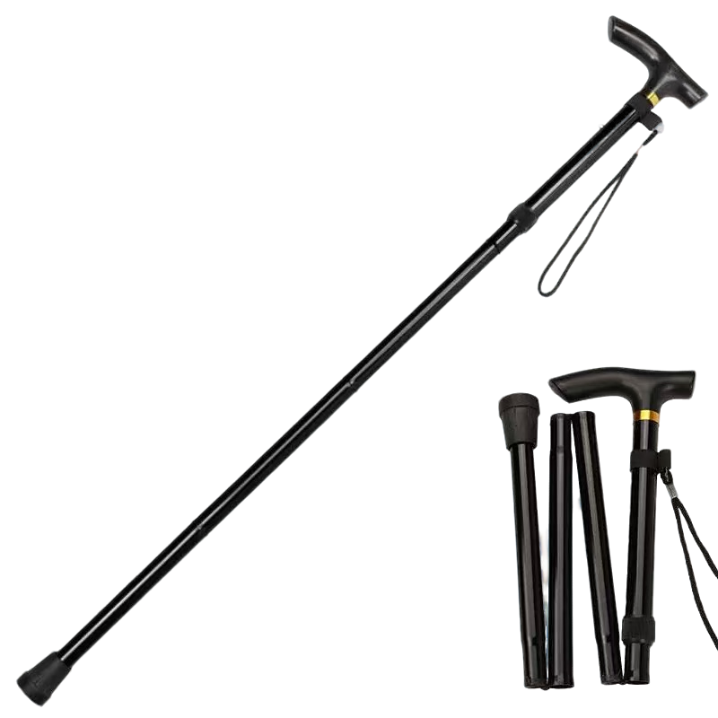 准新品  （T型）户外便携折叠登山杖