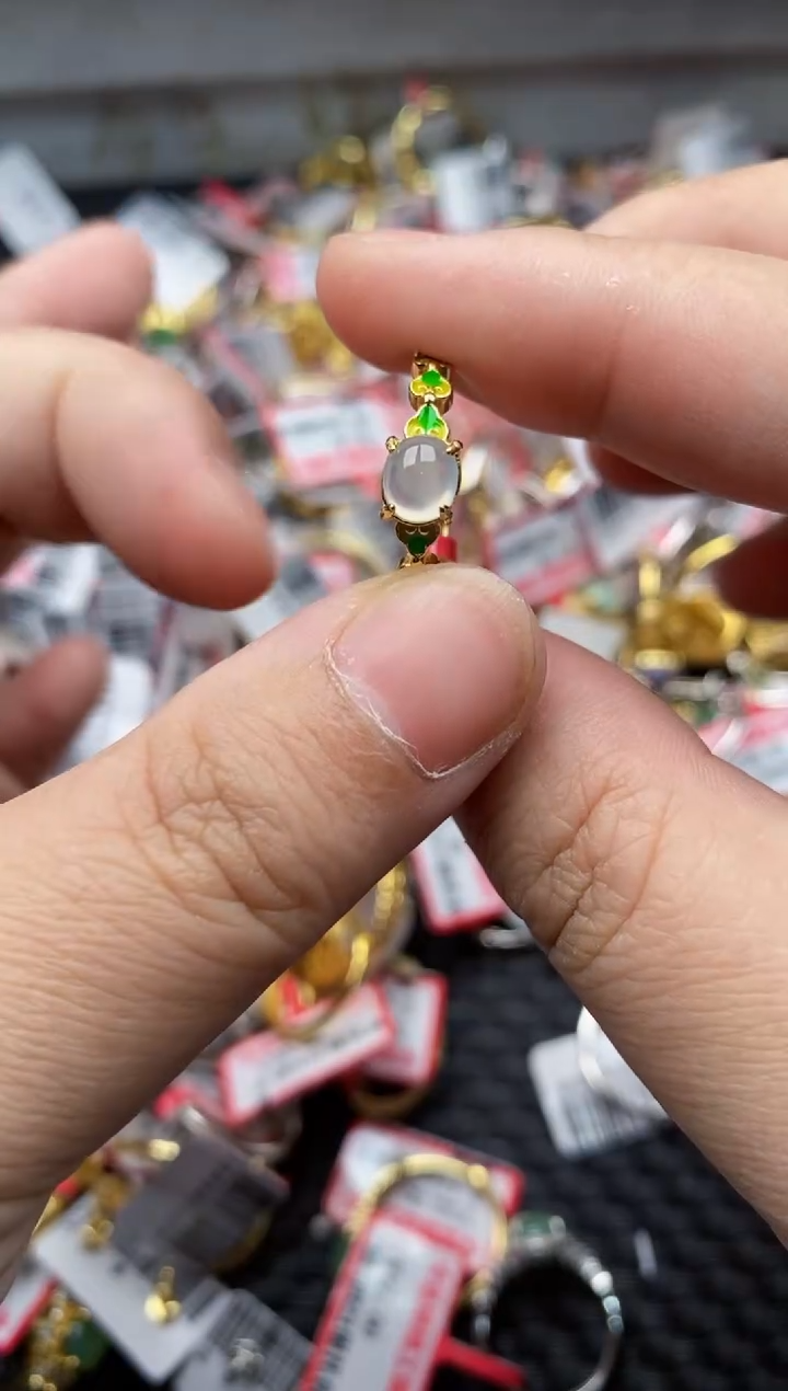 【闪购商品】翡翠戒指银S925镶嵌22222---1