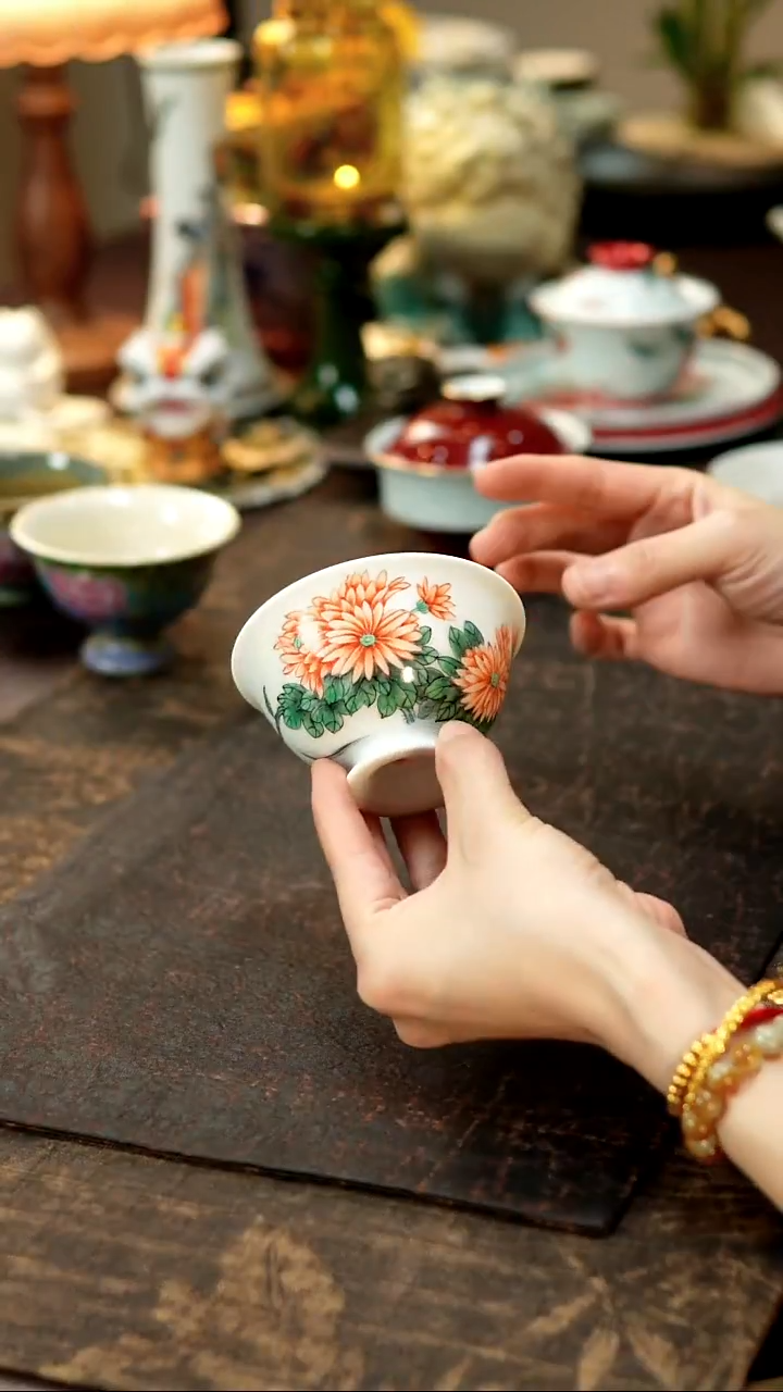 景德镇陶瓷杯碗柴烧多人