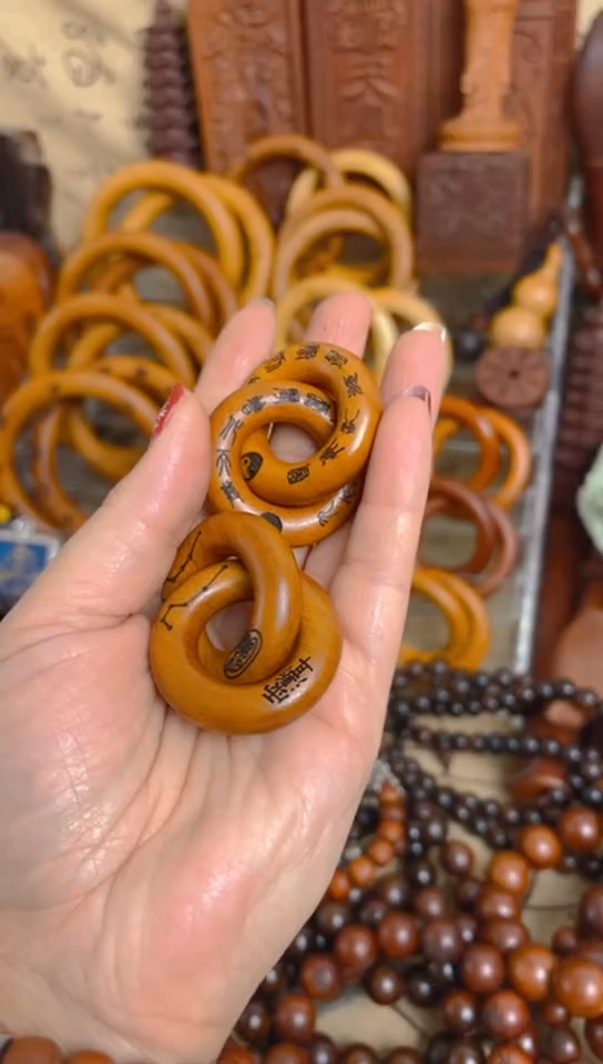 【闪购商品】枣木木雕乾坤圈20圈口一物一拍