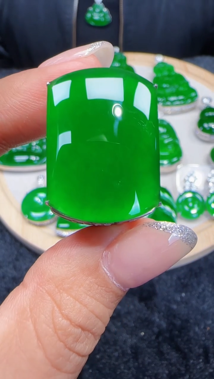 未镶嵌定制翡翠翡翠戒指122