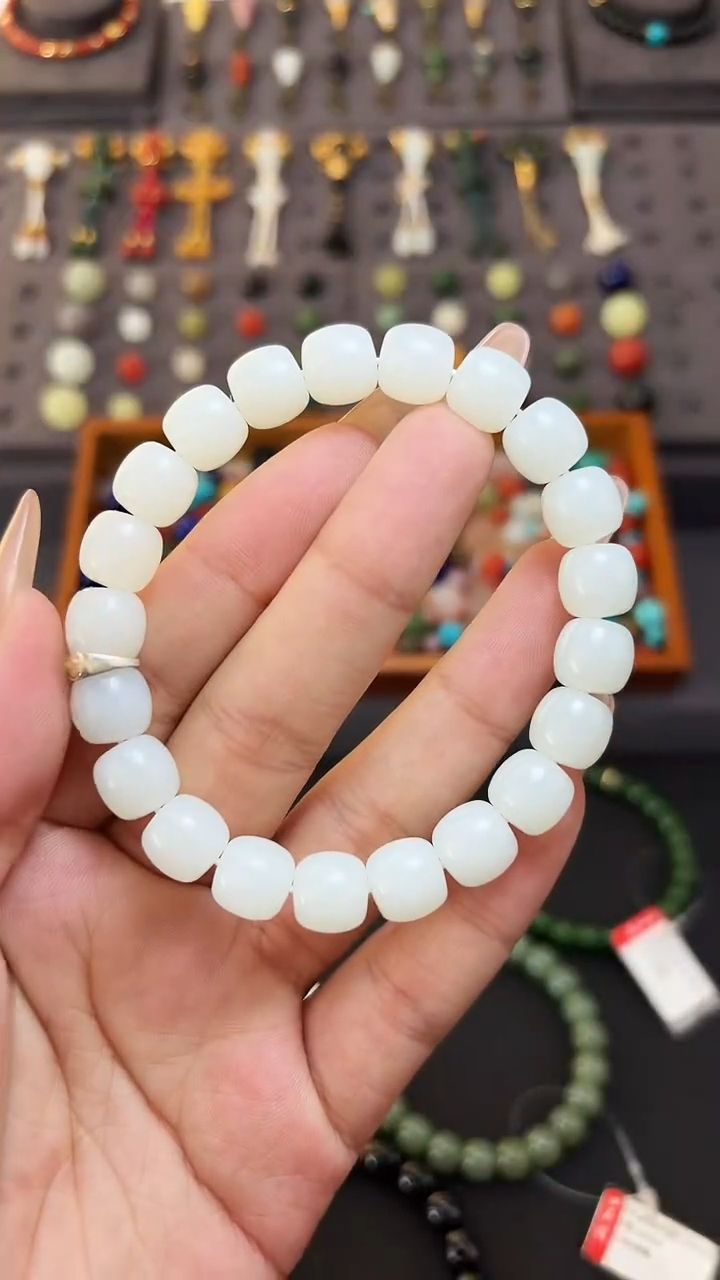 未镶嵌和田玉挂件10mm金山老型手串
