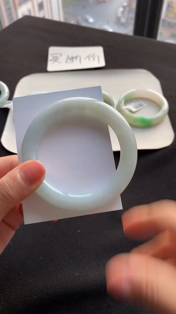【闪购商品】翡翠手镯（圆镯）未镶嵌55圆条--不退不换