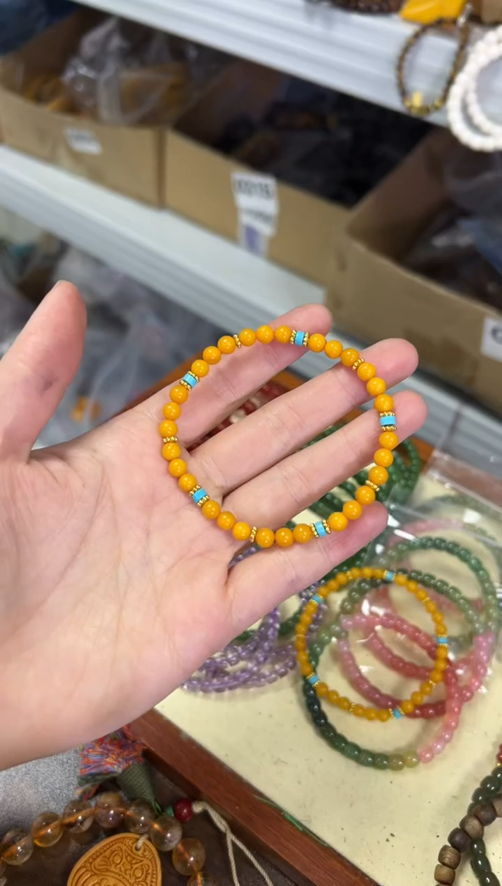 【闪购商品】蜜蜡手链未镶嵌满蜜蜜蜡小米珠松款手链[888]