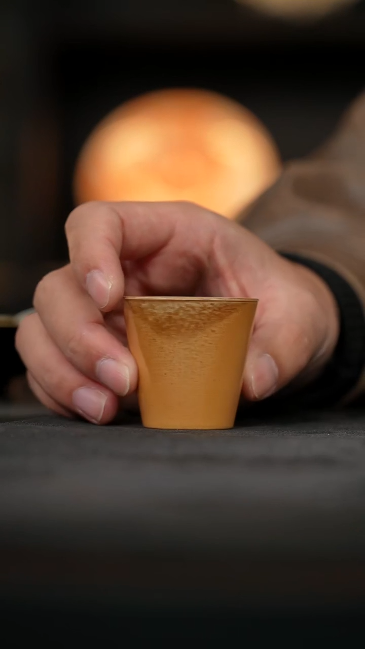 金丝楠木落灰直筒杯40ml