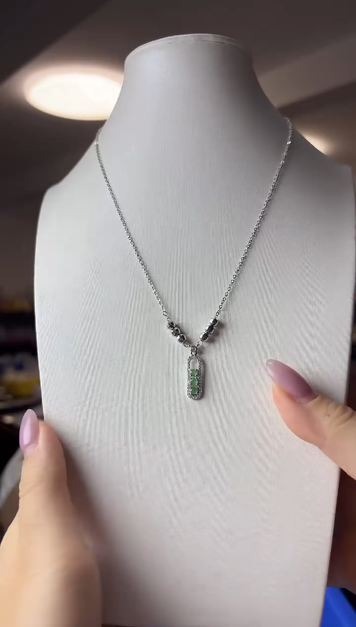 银S925镶嵌·祖母绿（多样性发一件）