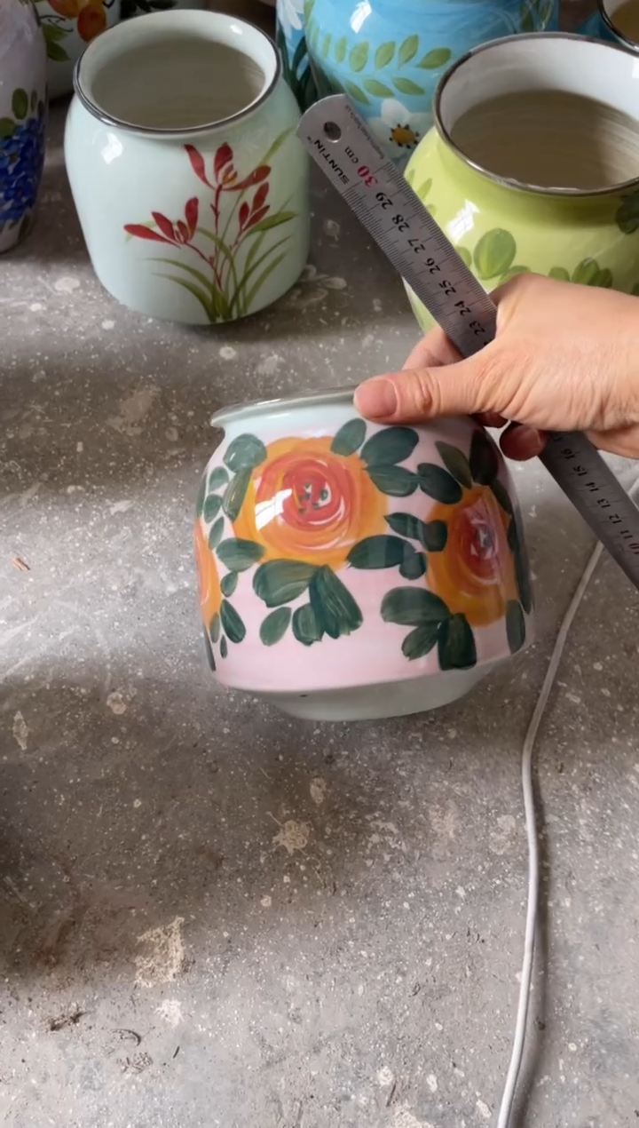 瓶陶景德镇手绘陶瓷