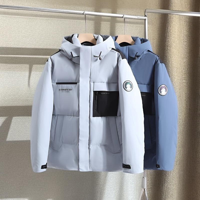 海家剪标太空系列90白鹅绒连帽男士外套羽绒服保暖休闲