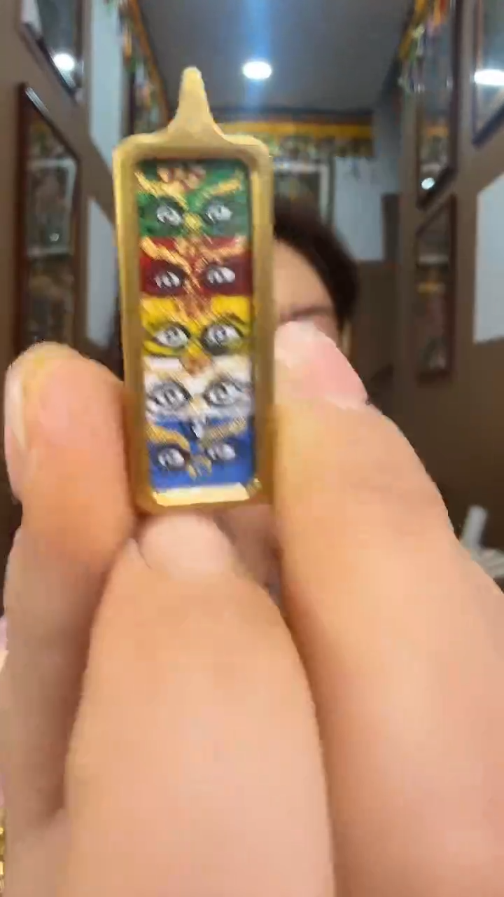 吊坠五路财神眼睛-热贡纯手绘唐卡