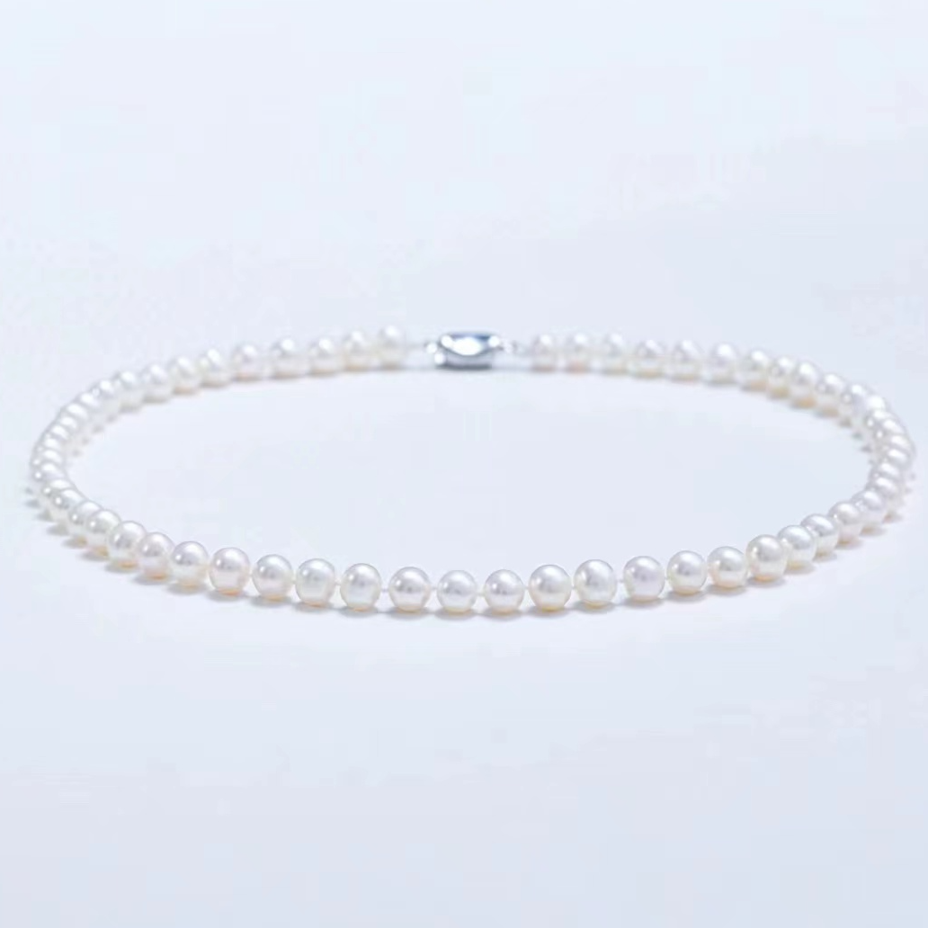 【无核小‘天女’】淡水无核时尚气质百搭珍珠项链6-8mm