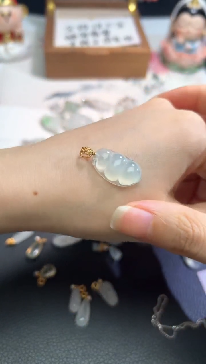 【闪购商品】翡翠颈饰18K金镶嵌翡翠源头直播间