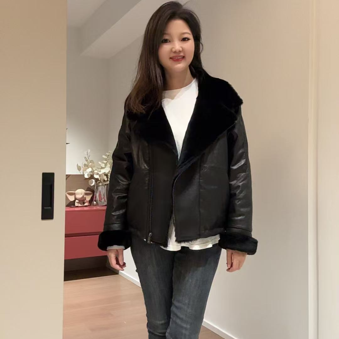 （2569）绵羊皮轻奢休闲显瘦真皮皮衣