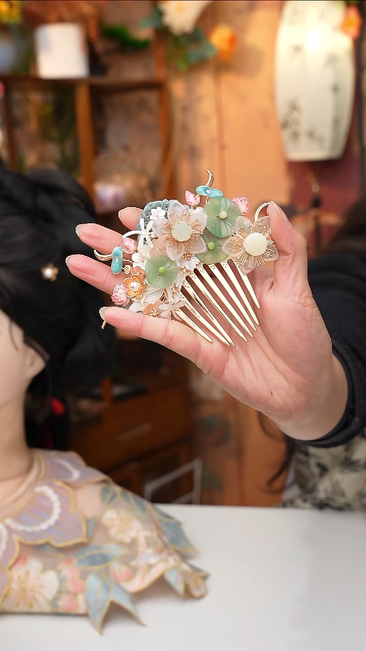 铜合金无锦簪阁绒花孤孤