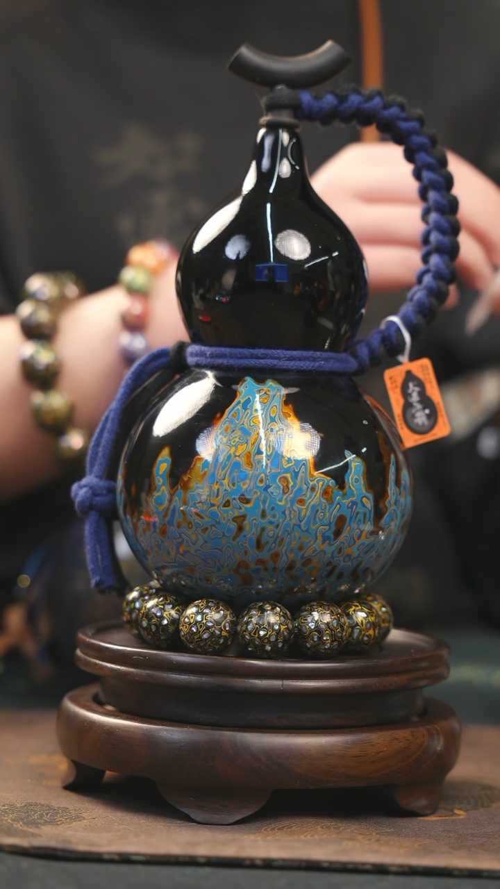 【闪购商品】YO140漆艺酒葫芦不包手串及旋转底座