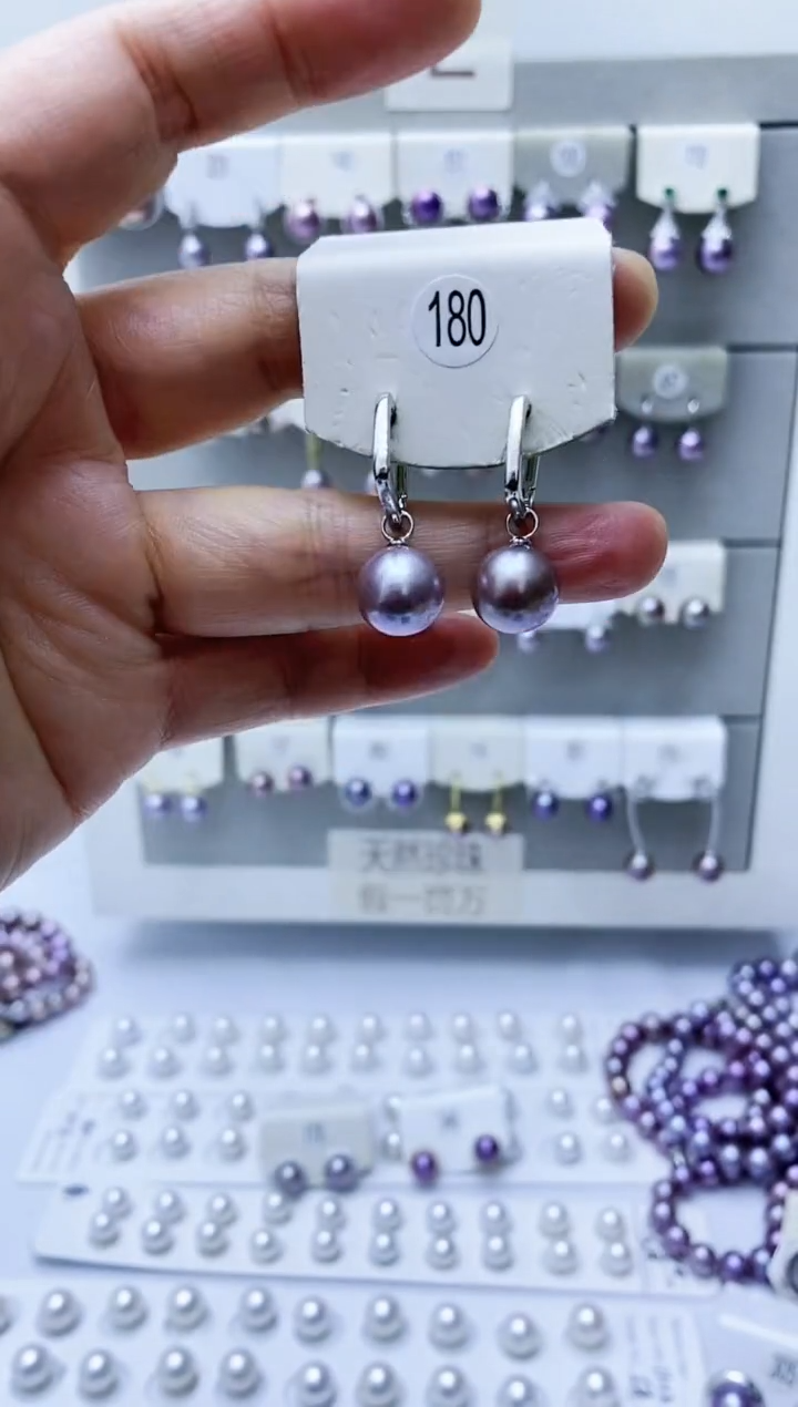 【闪购商品】淡水珍珠耳饰银S925镶嵌180