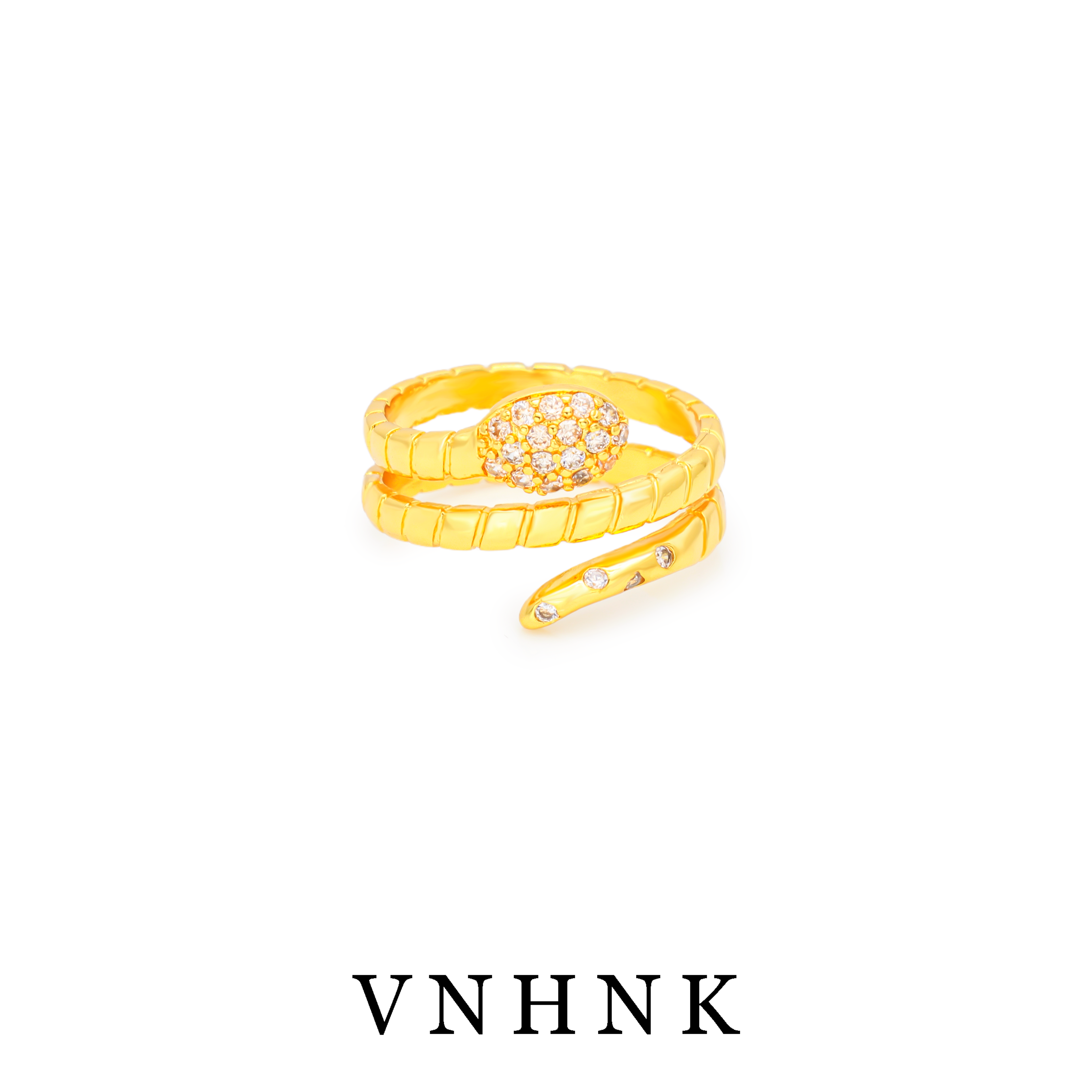 铜合金合成锆石戒指 美可儿   H356   金色时尚气质百搭戒指