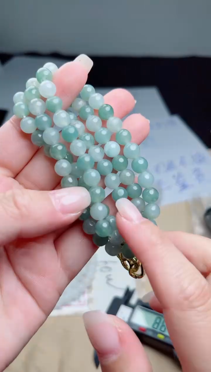 定制翡翠未镶嵌珠串