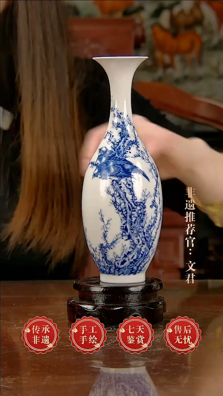 摆件陶景德镇陶瓷证书k186