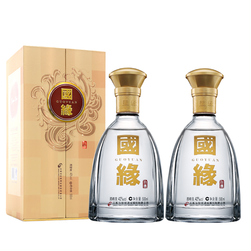高沟今世缘对开国缘42度500ML*2瓶 幽雅醇厚白酒 高端商务宴请送礼42度500