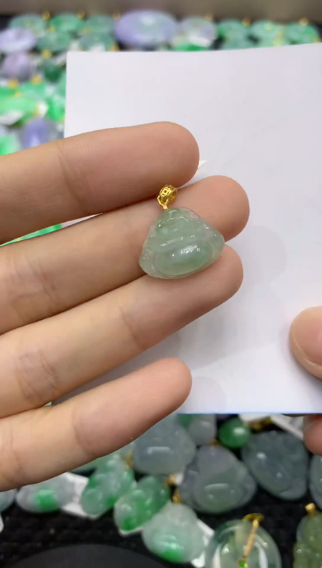 颈饰未镶嵌翡翠天然缅甸翡翠A货