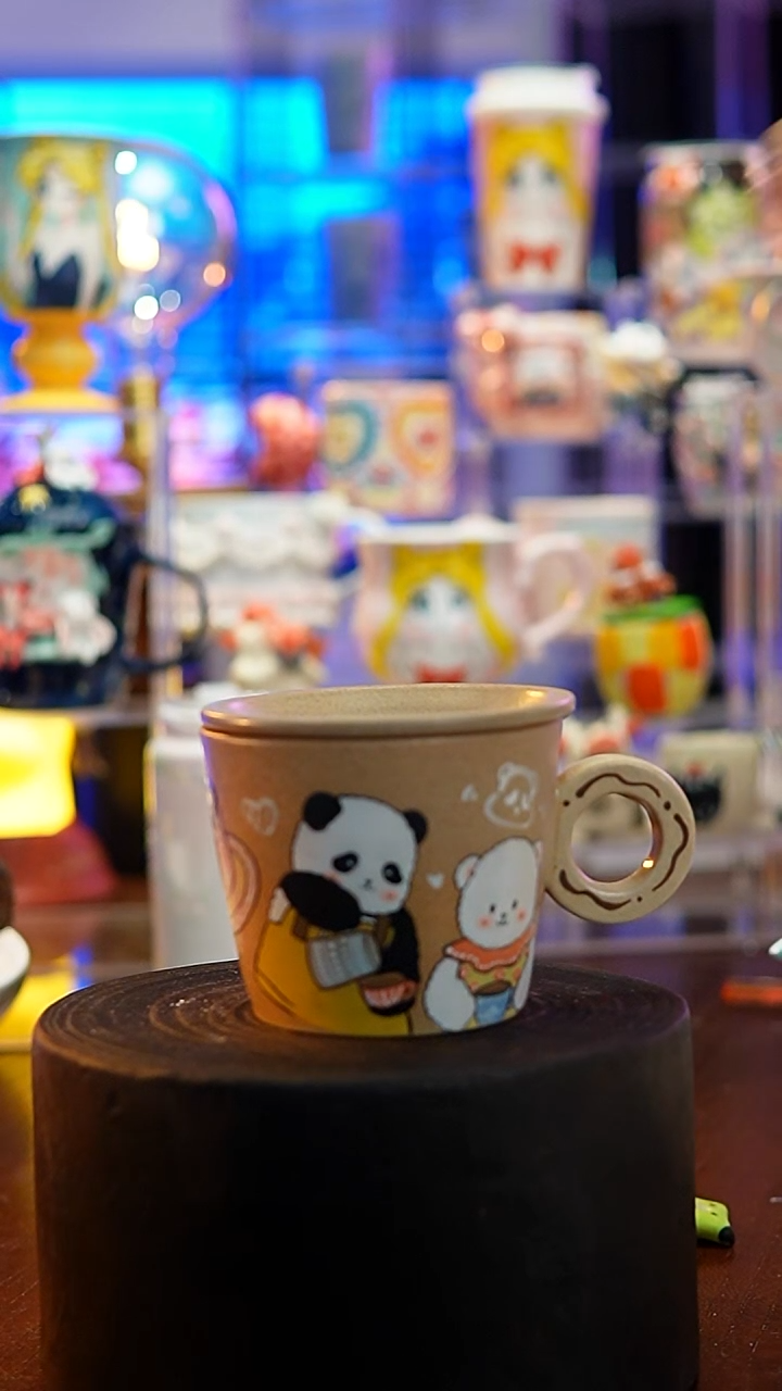 杯子瓷A314景德镇手工手绘杯子摆件