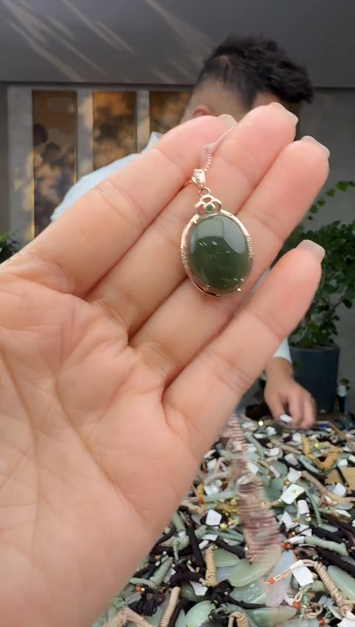 颈饰未镶嵌和田玉拍一发一多样性发货