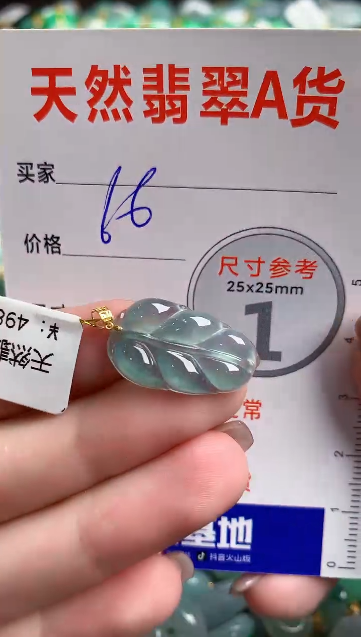 翡翠18K金镶嵌颈饰24000234