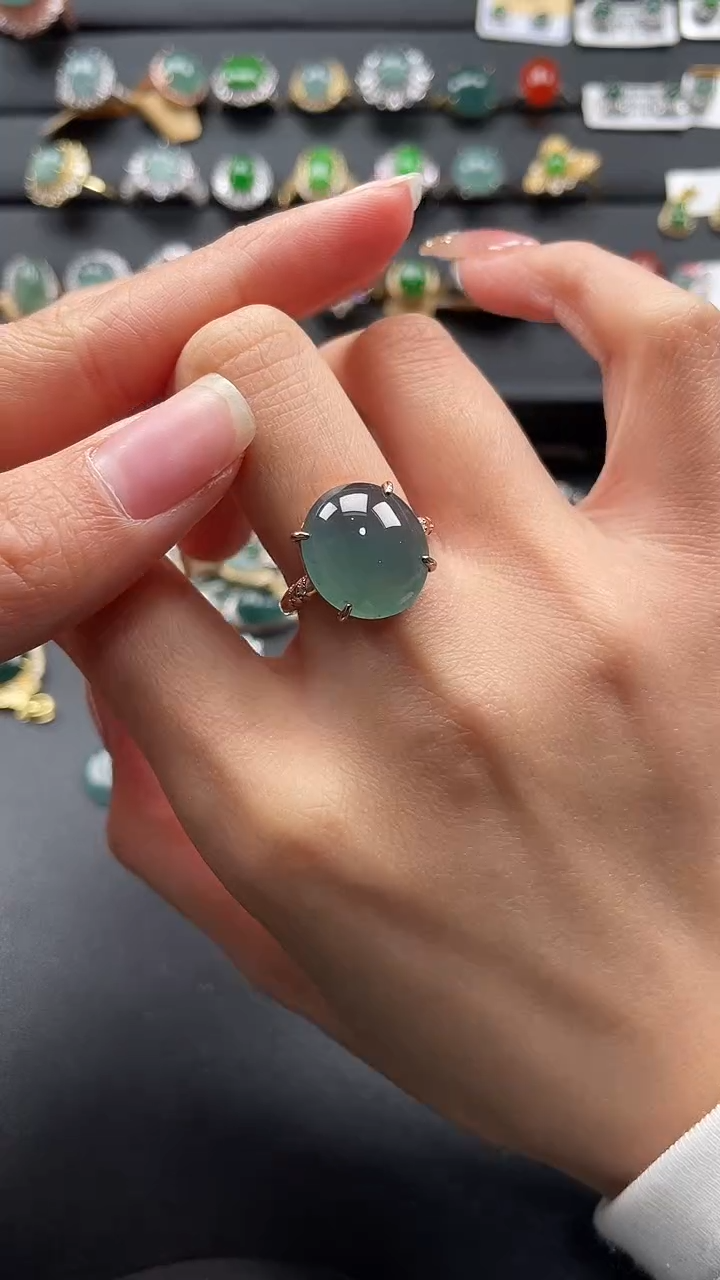 【闪购商品】翡翠戒指银S925镶嵌43754567