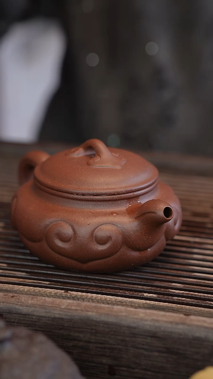 茶壶紫砂如意仿古 变色龙 180cc